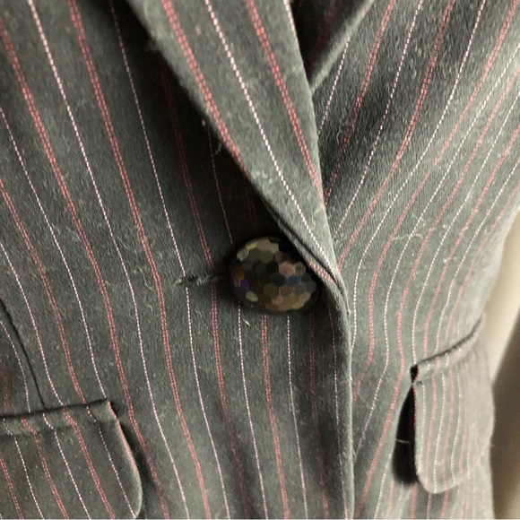 AGB Cap Sleeve Jewel Button Front Blazer Jacket - Picture 4 of 13